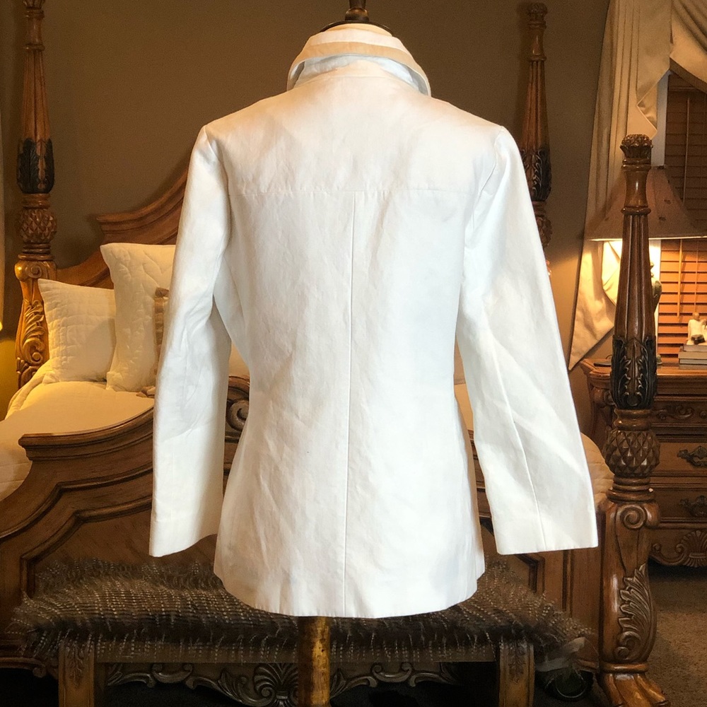 Kate Spade White & Gold Bayle Jacket Size 8 - Picture 5 of 8